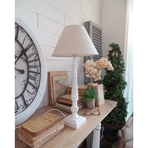 Stolná lampa White Antique, 30x61 cm