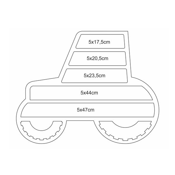 Polička Unlimited Design for kids Traktor-image-1