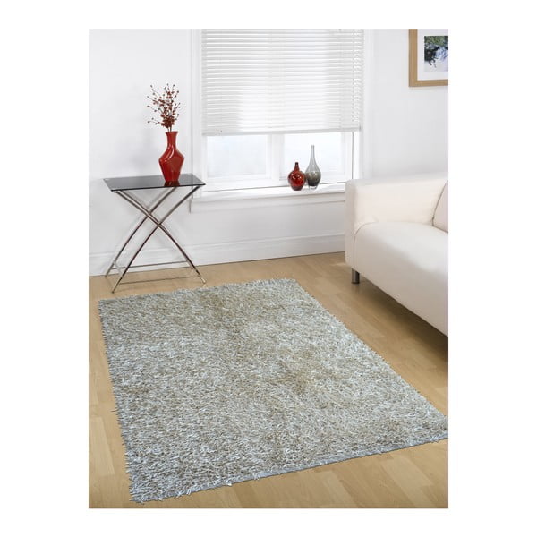 Sivobéžový koberec Webtappeti Shaggy, 60 x 180 cm