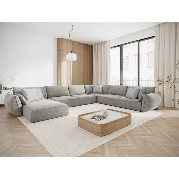 Svetlosivá rohová pohovka (pravý roh) Vanda - Mazzini Sofas-image-1