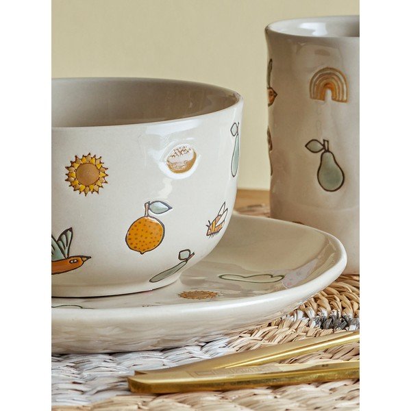 Kameninová detská jedálenská súprava 3 ks Agnes – Bloomingville Mini-image-2