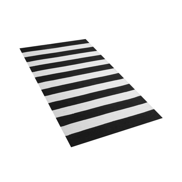 Čierno-biely vonkajší koberec Monobeli Gharo, 80 x 150 cm