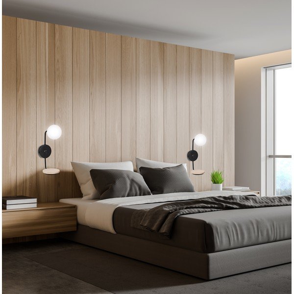 Čierne nástenné svietidlo Ponio - Candellux Lighting-image-1