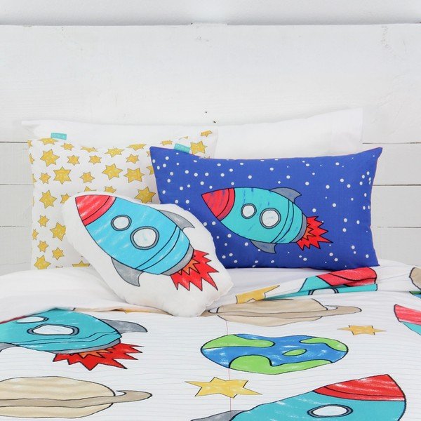 Detské bavlnené obliečky na paplón a vankúš Mr. Fox Space Rocket, 140 × 200 cm-image-3