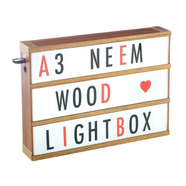 Svetelný box s 85 znakmi Gingersnap Neena Wood A3
