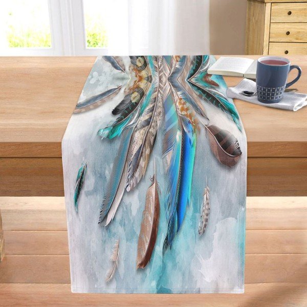 Behúň na stôl 40x130 cm Blue Feather – Mila Home-image-2