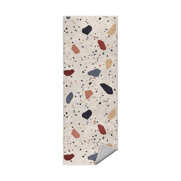 Krémový prateľný behúň 60x230 cm Cracked Terrazzo – Mila Home