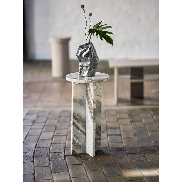 Mramorový okrúhly odkladací stolík ø 30 cm Jasmia – Bloomingville-image-1