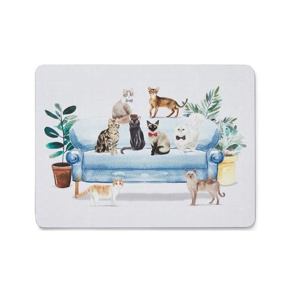 Korkové prestieranie 4 ks 21.5x29 cm Curious Cats - Cooksmart ®