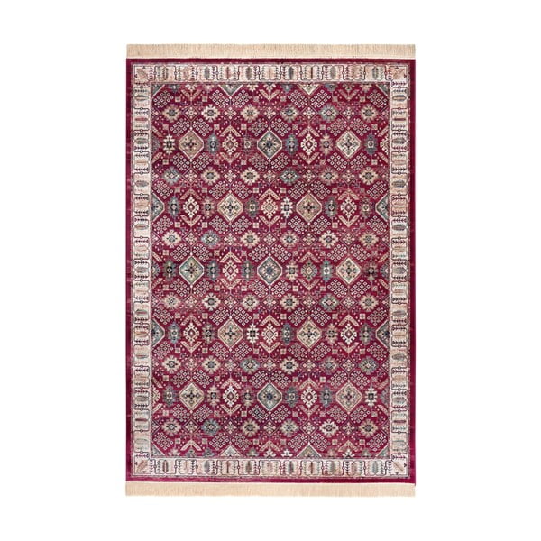 Červený koberec s prímesou bavlny Nouristan, 195 x 300 cm
