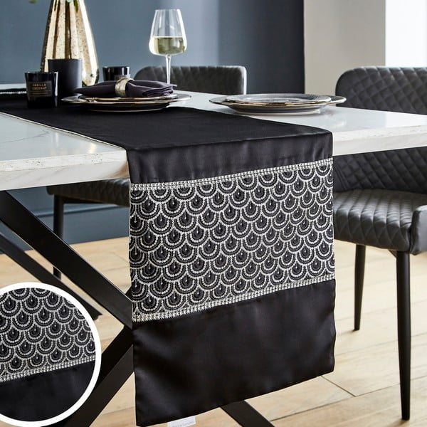 Behúň na stôl z mikrosaténu 32x220 cm Deco Sequin – Catherine Lansfield-image-4