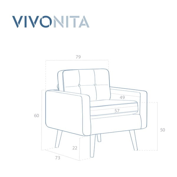 Pastelovofialové kreslo Vivonita Ina-image-1