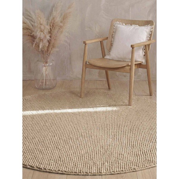 Béžový ručne tkaný vlnený okrúhly koberec ø 200 cm Richmond Diana – Ted Baker-image-3
