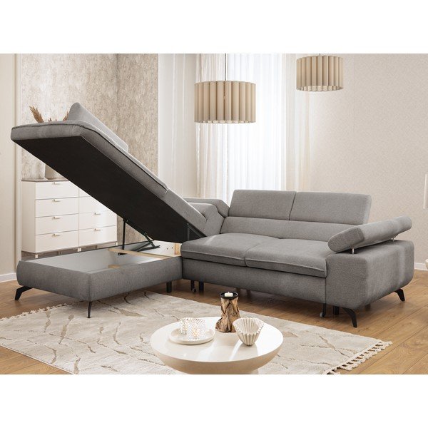 Svetlosivá ženilková rohová pohovka (ľavý roh/do L) Marbeya  – Ropez-image-4