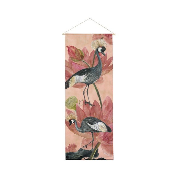 Tapiséria 40x155 cm Flores y Gruas – Madre Selva