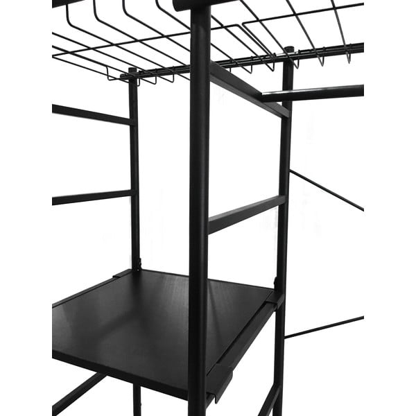 Čierny šatník Kave Home Storn, výška 182 cm-image-3