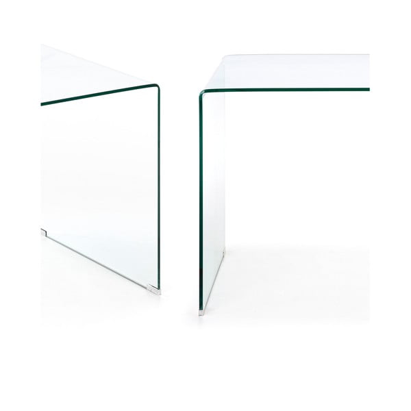 Sklenený pracovný stôl 70x125 cm Burano – Kave Home-image-2