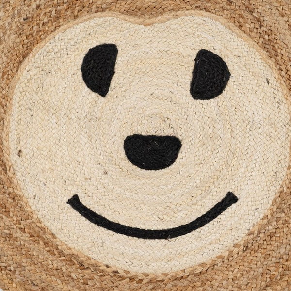 Jutový detský koberec v prírodnej farbe ø 100 cm Chiquillo – Ixia-image-1