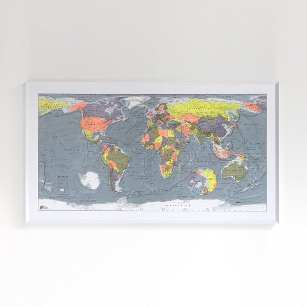 Mapa sveta v priehľadnom puzdre The Future Mapping Company Classic World Map, 130 × 72 cm