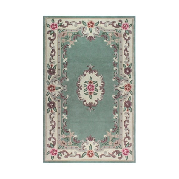 Zelený vlnený koberec Flair Rugs Aubusson, 75 × 150 cm