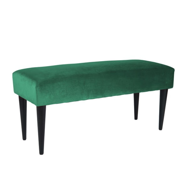 Zelená lavice so zamatovým poťahom Leitmotiv Luxury