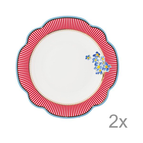 Porcelánový hlboký tanier Happy od Lisbeth Dahl, 24 cm, 2 ks