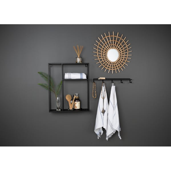 Čierna železná polica Canett Joy Thomas, 50 × 60 cm-image-1