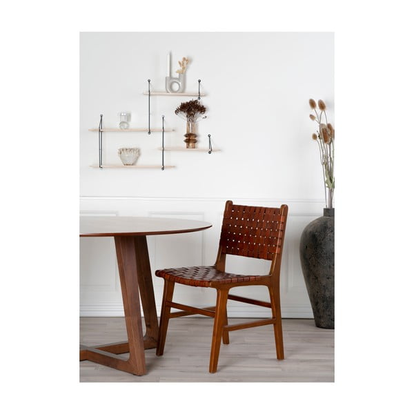 Hnedé jedálenské stoličky z teakového dreva v súprave 2 ks Perugia – House Nordic-image-1