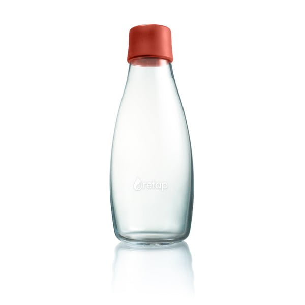 Tmavooranžová sklenená fľaša ReTap s doživotnou zárukou, 500 ml