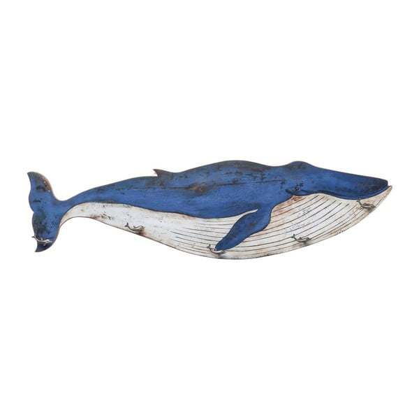Modrý nástenný vešiak Kare Design Whale