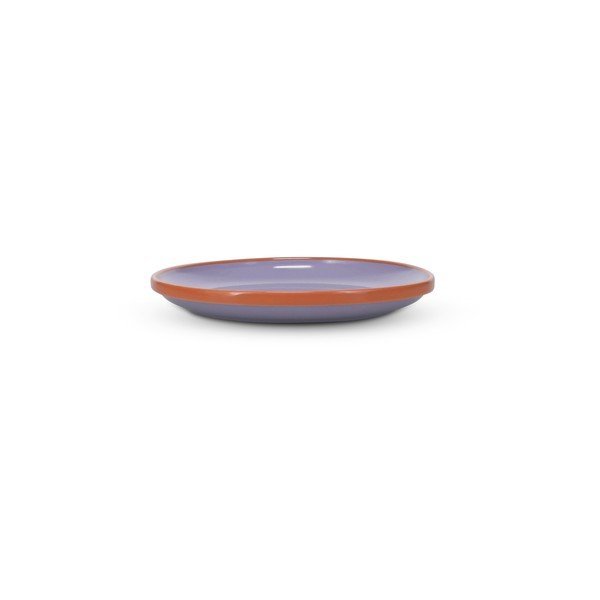 Oranžový/fialový dezertný kameninový tanier ø 18 cm Duo – ONA-image-3