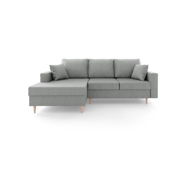 Sivá rozkladacia pohovka s úložným priestorom Mazzini Sofas Aubrieta, ľavý roh-image-3