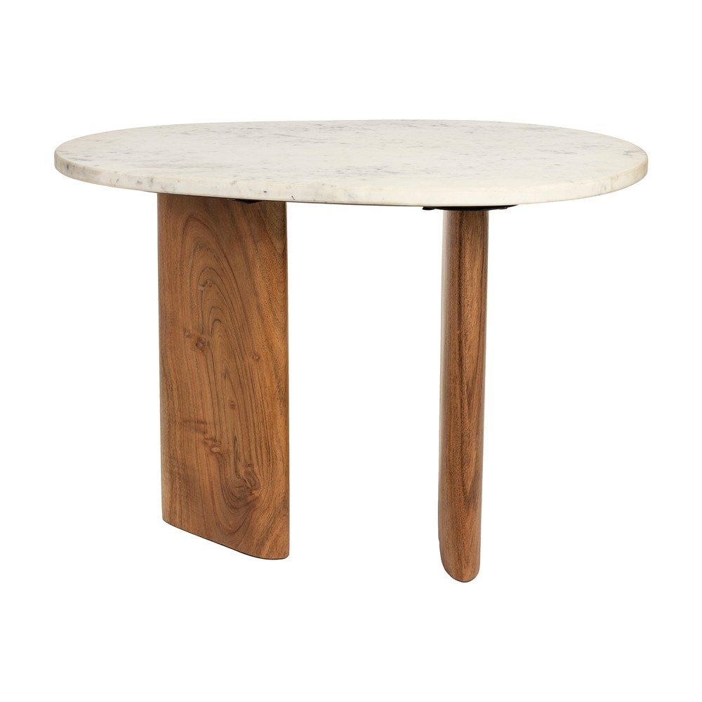 E-shop Odkladací stolík s mramorovou doskou 37x56 cm Tanda – White Label