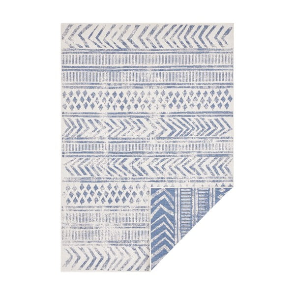 Modro-krémový vonkajší koberec NORTHRUGS Biri, 80 x 150 cm