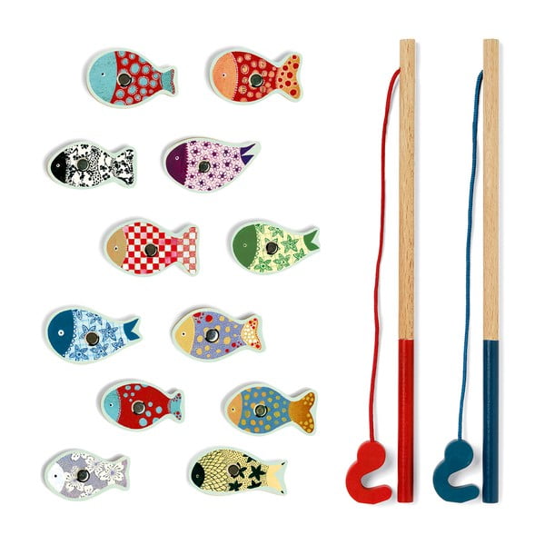 Detská drevená hra s magnetickými rybkami Djeco-image-1