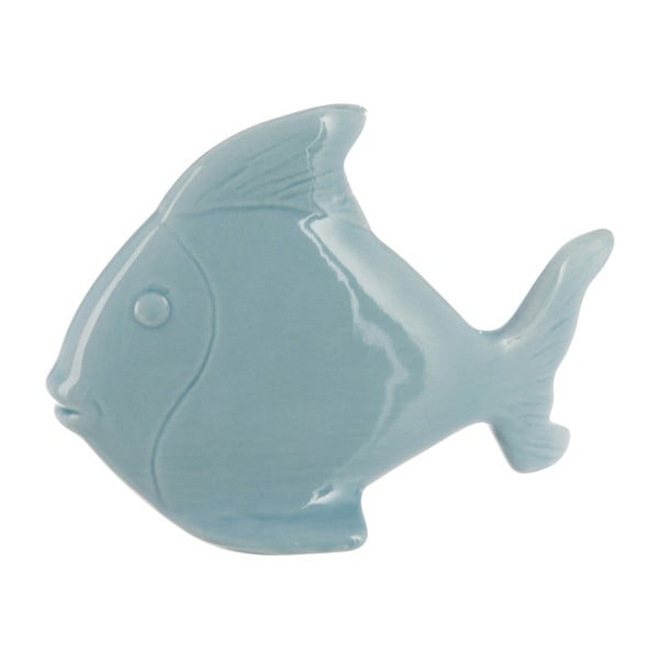 Keramický dekoratívny objekt Fish In Light Blue, 17x13 cm