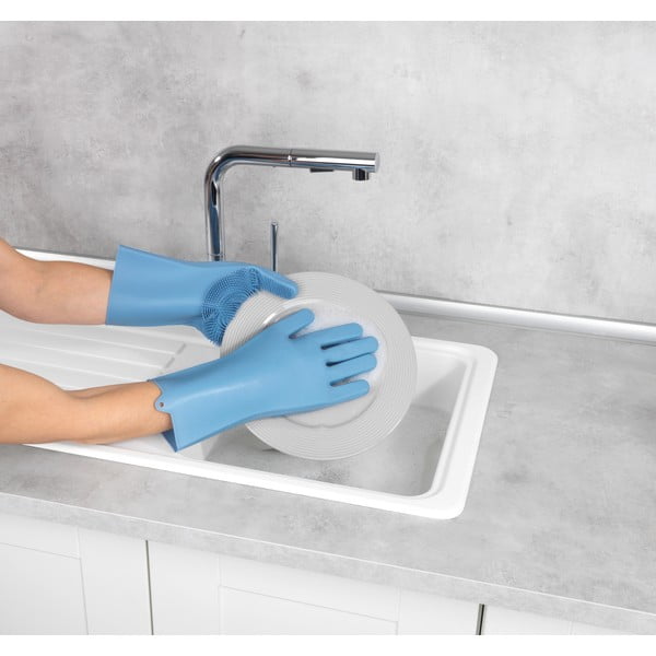 Pár silikónových rukavíc na umývanie riadu Wenko Rena-image-1