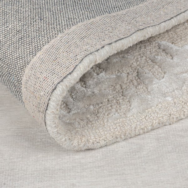 Sivobéžový ručne tkaný koberec s prímesou vlny 120x170 cm Sloane – Flair Rugs-image-3