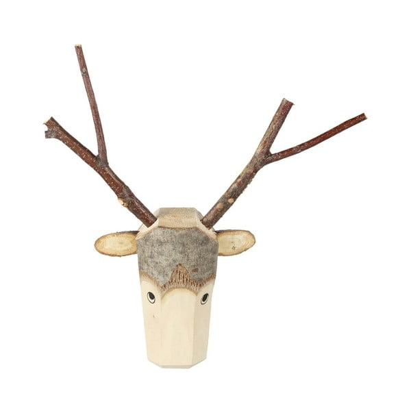 Nástenná drevená dekorácia Parlane Reindeer, 35 cm