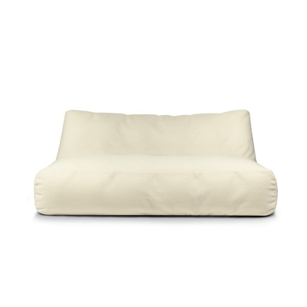 Krémový sedací vak z textílie buklé Sofa Tube 190 – SLOWDOWN-image-1