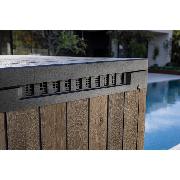 Tmavohnedý plastový záhradný úložný box Deco – Keter-image-4