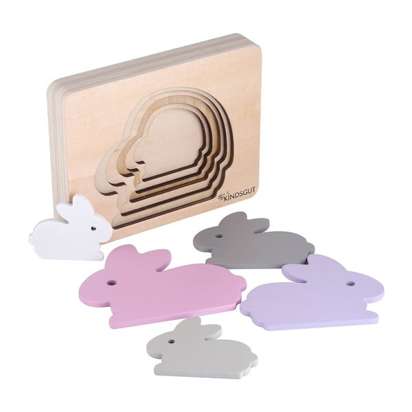 Drevené vkladacie puzzle Rabbit – Kindsgut-image-3