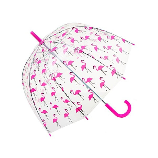 Detský transparentný dáždnik Ambiance Flamingo