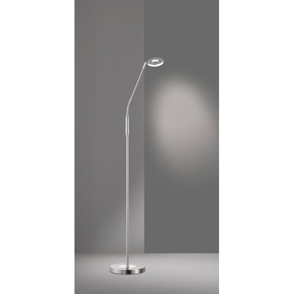 LED stmievateľná stojacia lampa v striebornej farbe (výška 150 cm) Dent – ​​Fischer & Honsel-image-1