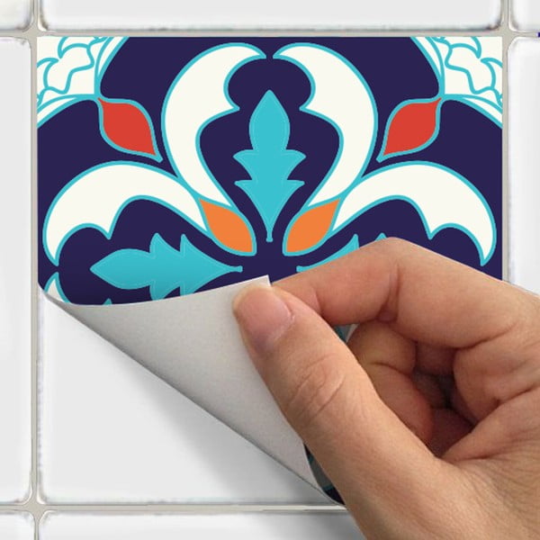 Sada 60 nástenných samolepiek Ambiance Tiles Azulejos Antibes, 10 × 10 cm-image-1