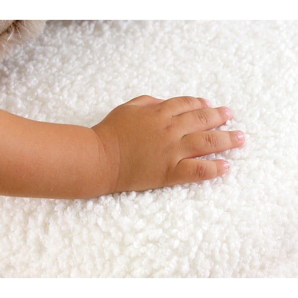 Biely detský puf z textílie bouclé Moouv – Artie-image-1