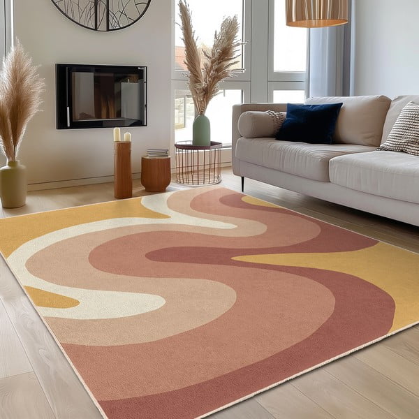 Okrovožltý/staroružový prateľný koberec 160x230 cm Strawberry Creamsicle – Mila Home-image-3