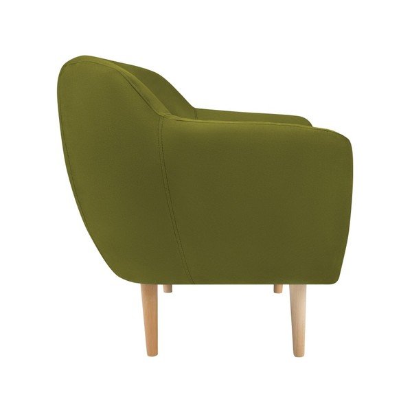 Zelené zamatové kreslo Mazzini Sofas Sardaigne-image-3