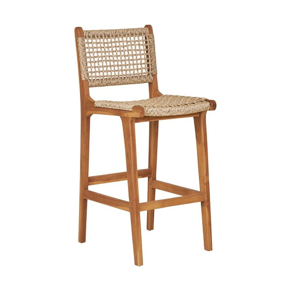 Barová stolička z teakového dreva v prírodnej farbe (výška sedadla 60 cm) Derby – House Nordic