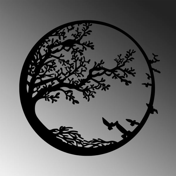 Kovová nástenná dekorácia 68x66 cm Tree – Wallity-image-4